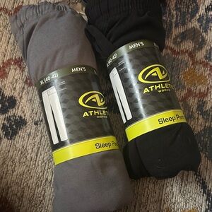 Athletic Works Men's Sleep Pants - Gray and Black